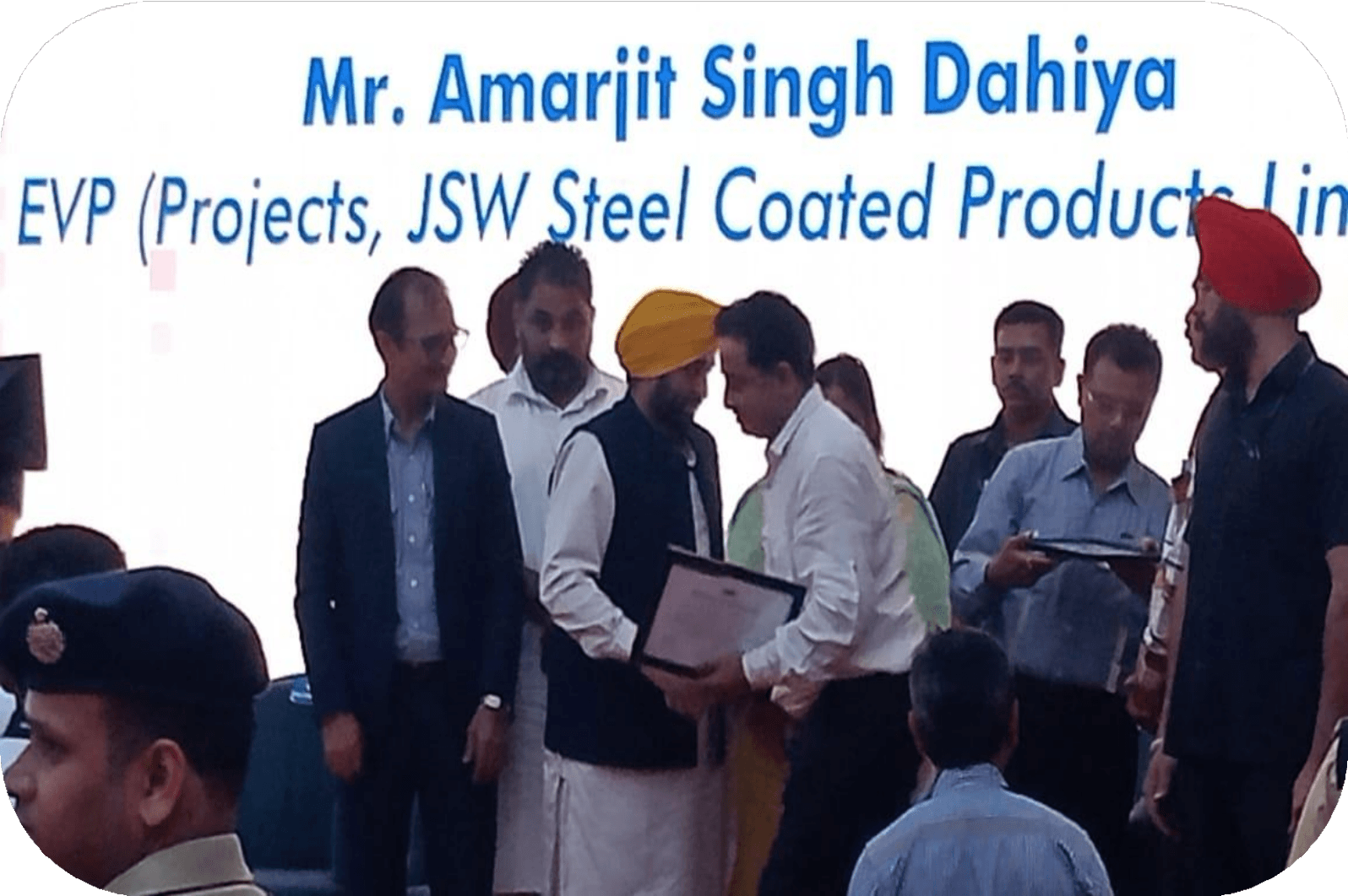 Appreciation from JSW